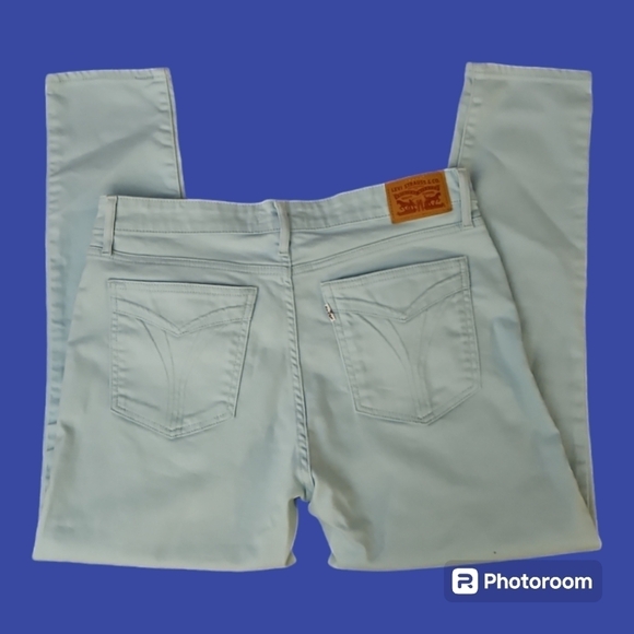 LEVI'S Mint High Rise Skinny 721 Denim Jeans 32 - Picture 1 of 8